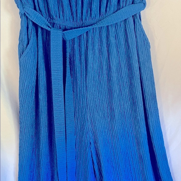 Elegant Blue Strapless Jumpsuit Plus Size 3X - Picture 6 of 12